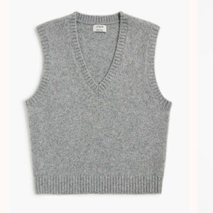 J. Crew Gray V-Neck Sweater Vest